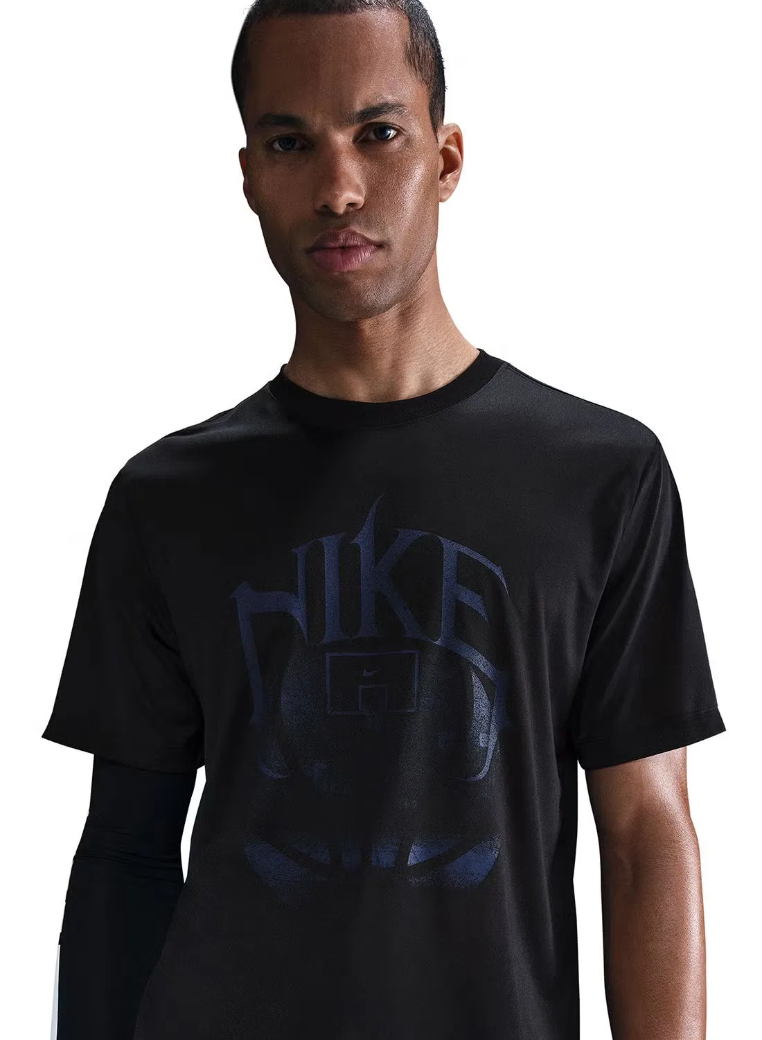 Футболка с логотипом Dri-Fit Nike, черный