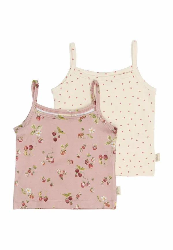 Комплект из 2 маек с цветочным принтом Star Petit Piao, Misty Rose Strawberry AOP