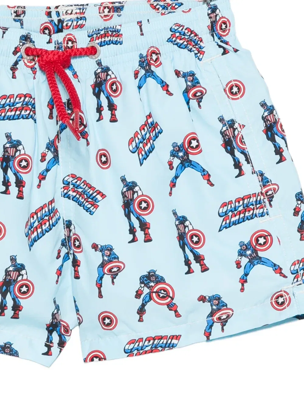 Шорты для плавания с принтом в виде Капитана Америки Marvel Mc2 Saint Barth Kids, синий — фото 3