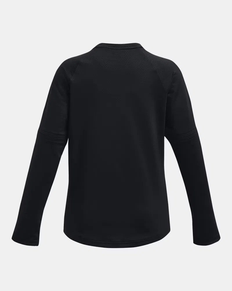 Свитшот теплый с отрезными рукавами UA Utility Waffle UnderArmour, Black/White — фото 2