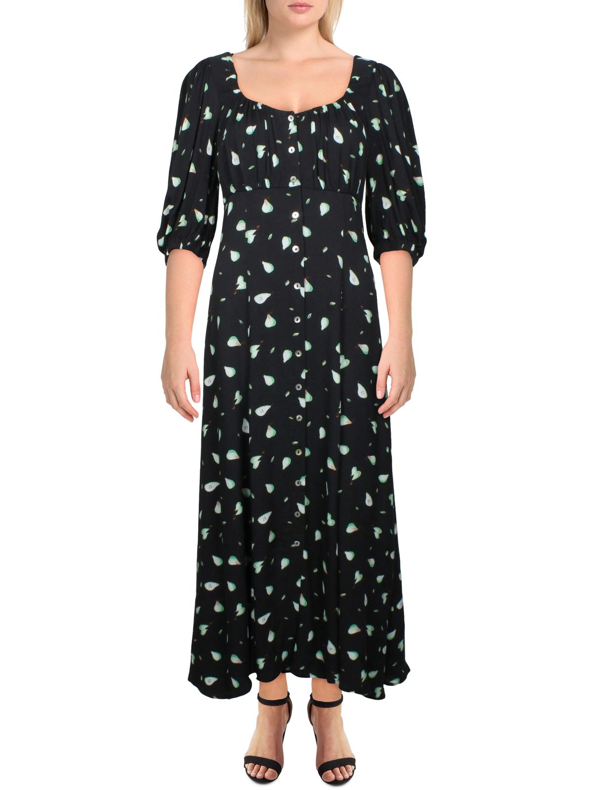 

Платье-рубашка макси с принтом груши Alice Womens Ghost London, цвет black multi