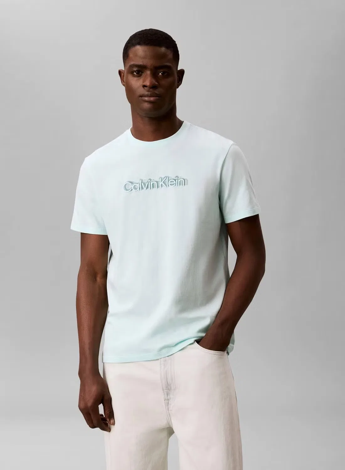 Футболка с принтом Graphic Calvin Klein, серый