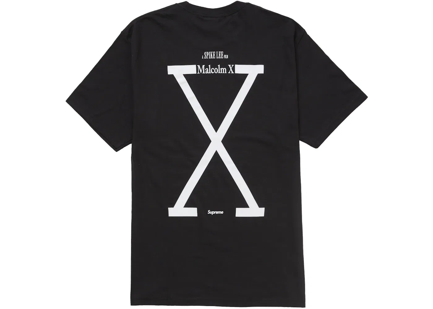Мужская футболка с принтом Supreme 40 Acres Malcolm X Tee, Black