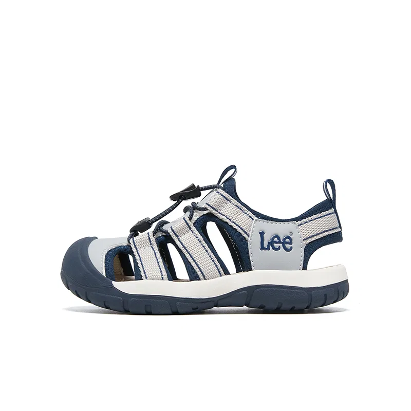 Детские сандалии нескользящие с закрытым носком Beige Blue Lee