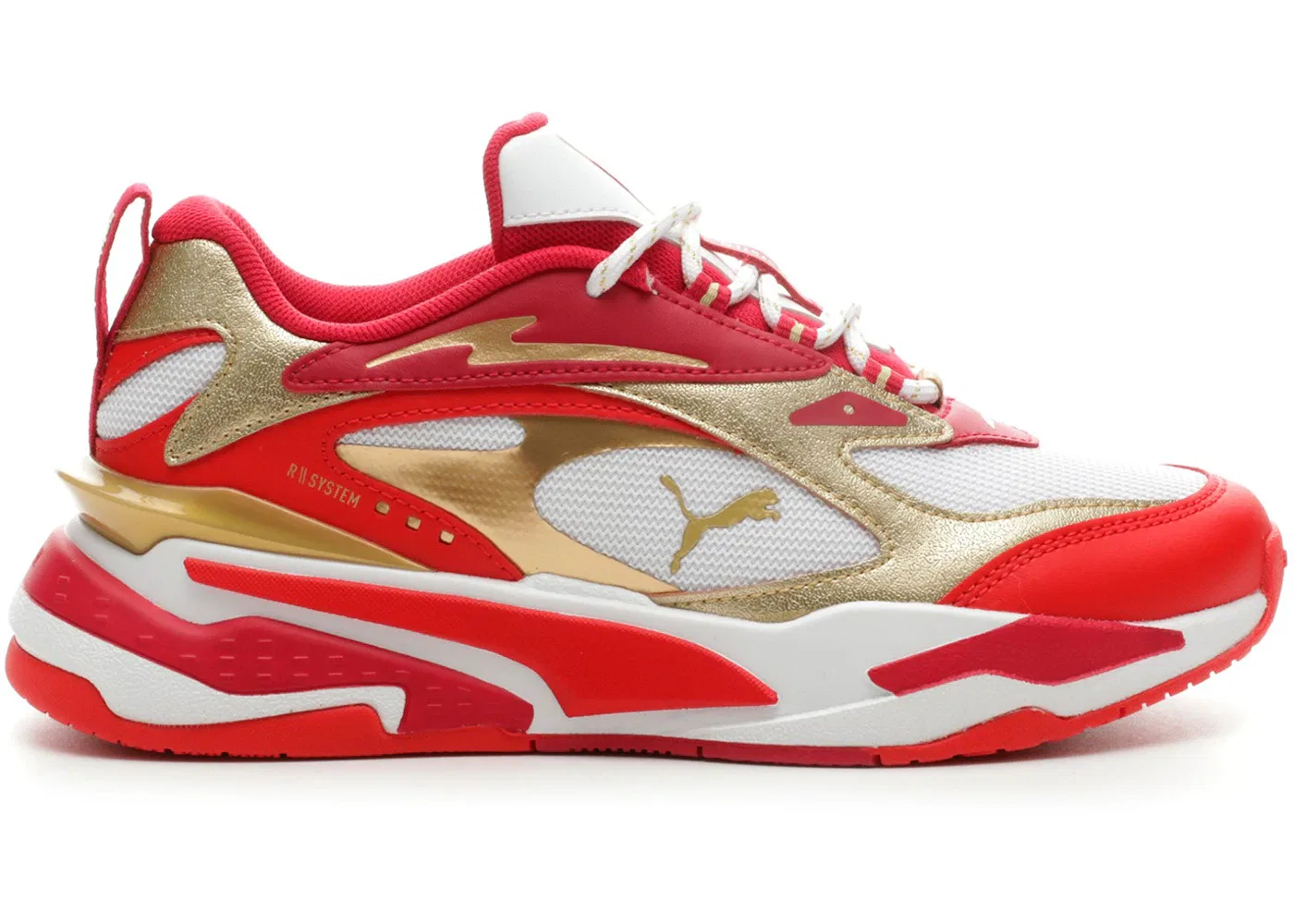Детские кроссовки Lifestyle Puma RS-Fast Glitz (GS) Puma, White/High Risk Red/Team Gold
