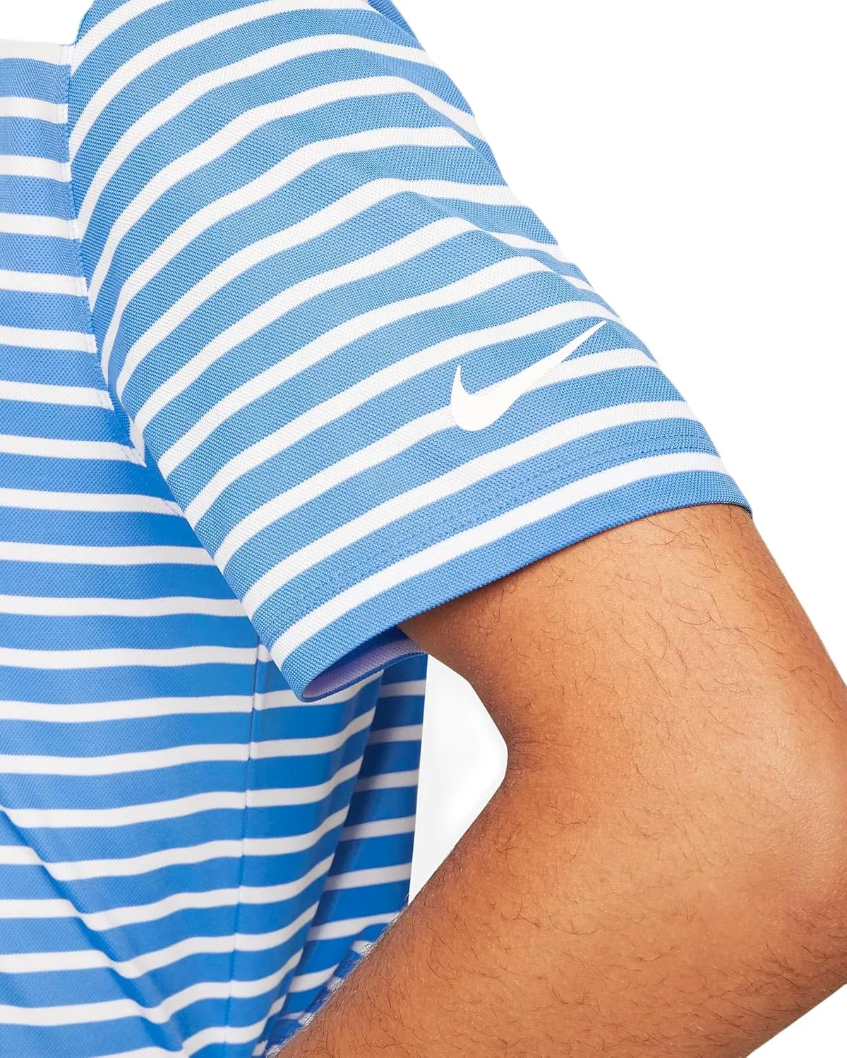 Мужское поло Nike Dri-FIT Victory Stripe, University Blue/White — фото 4