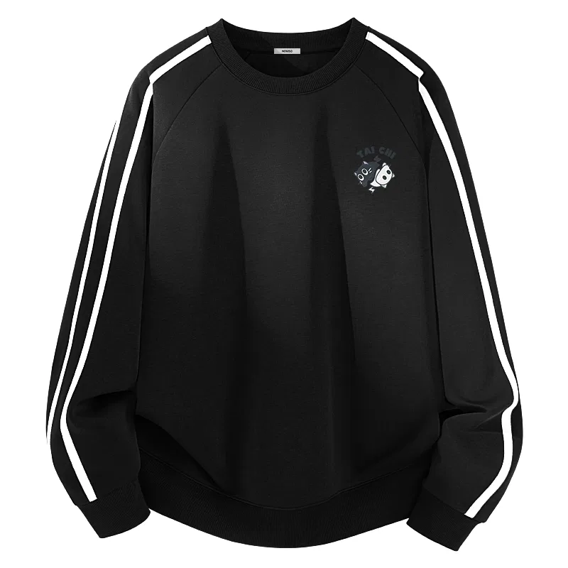 Детский свитшот с принтом Tai Chi Cat Chest Logo MINISO, Black