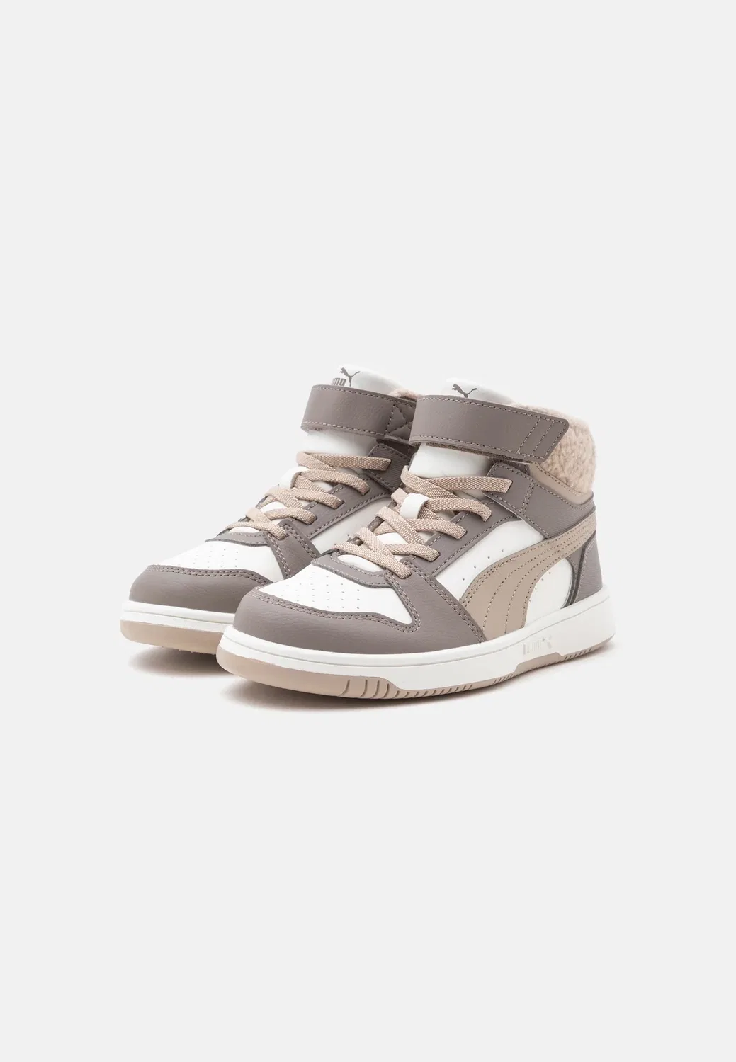Rebound slam mid cozy unisex - высокие кроссовки Puma, Mouse Gray/Birch/Warm White — фото 2