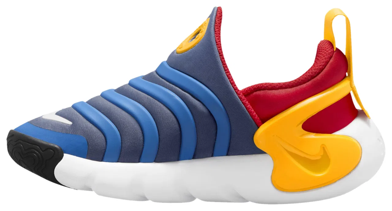 Детские кроссовки для мальчиков без шнуровки Nike Dynamo Go Flyease, Mystic Navy/White/Light Photo Blue — фото 2