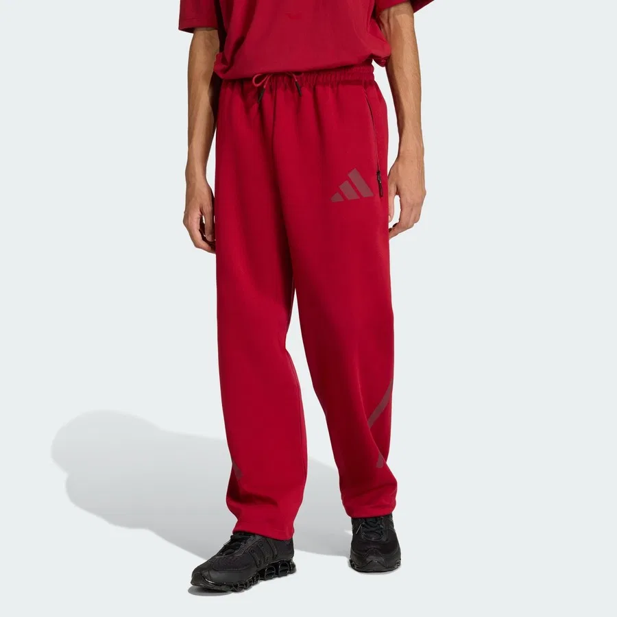 Штаны спортивные с открытым низом Z.N.E. Open-Hem Pants adidas, Красный