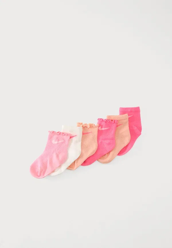 Носки 6 пар, хлопок, Ankle sock 6 pack, Nike Sportswear, Pink Glow, розовый