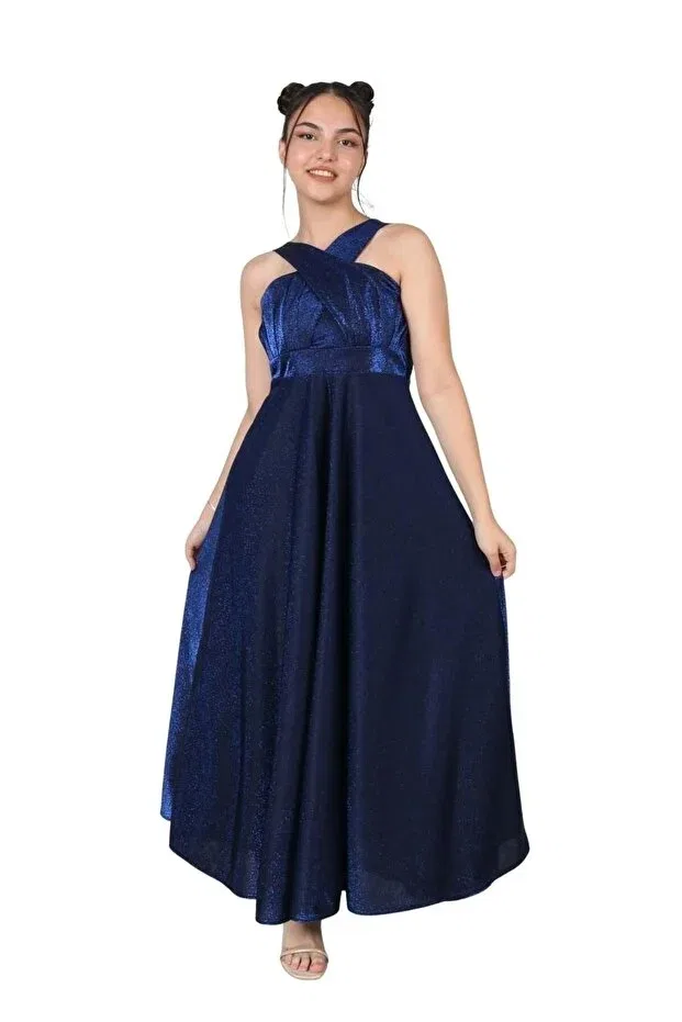 Детское платье для девочек без рукавов Asortix, Navy Blue