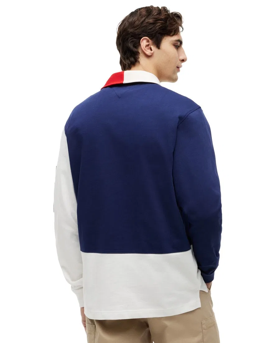 Рубашка-регби с воротником и цветовой блокировкой U.S. SailGP Tommy Hilfiger, Yale Navy/Ecru — фото 4