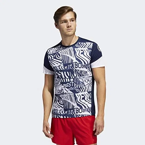 Женская беговая футболка с принтом adidas, Collegiate Navy — фото 3
