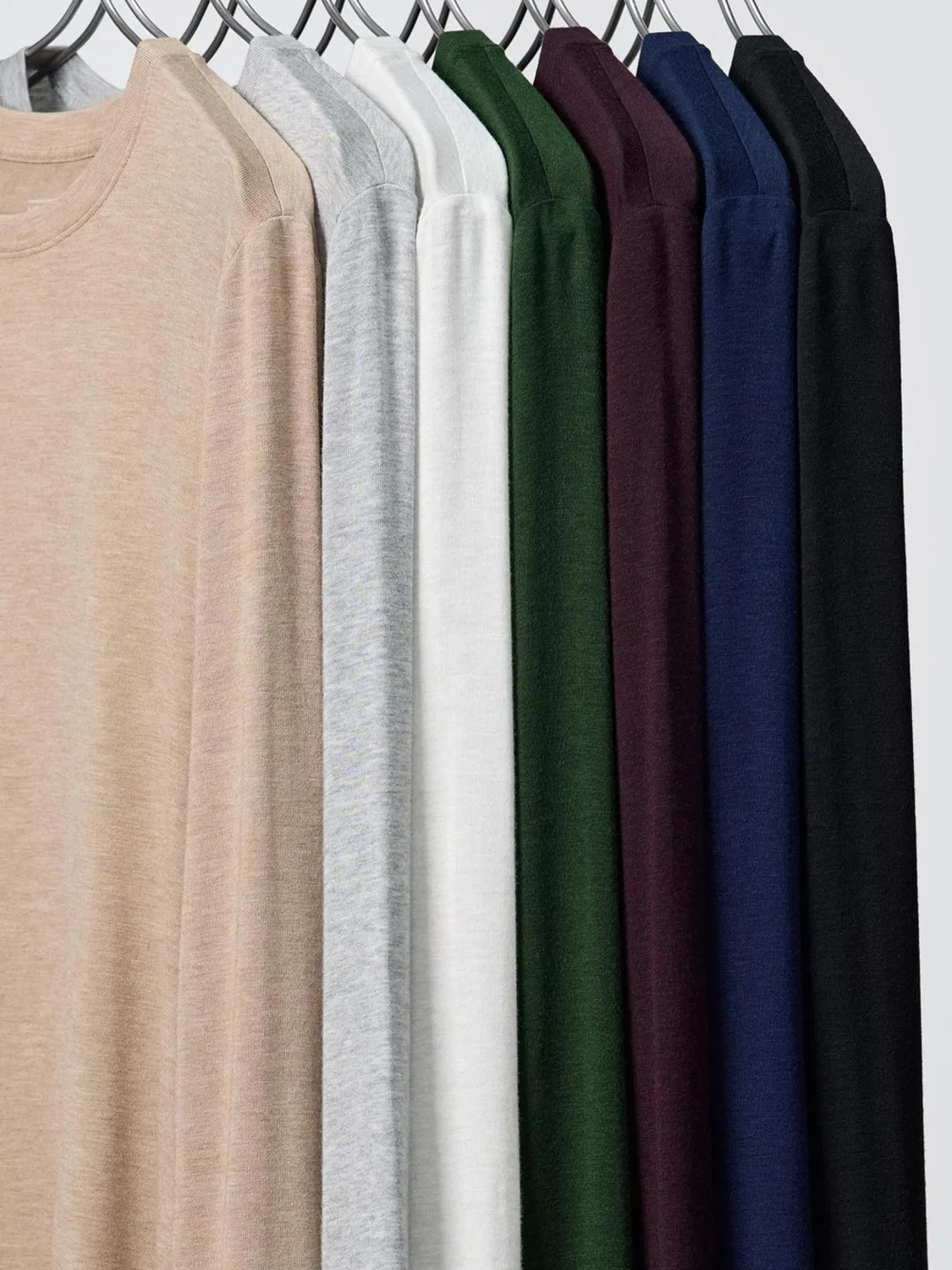 Футболка с длинным рукавом HEATTECH Uniqlo, светло-бежевый — фото 4