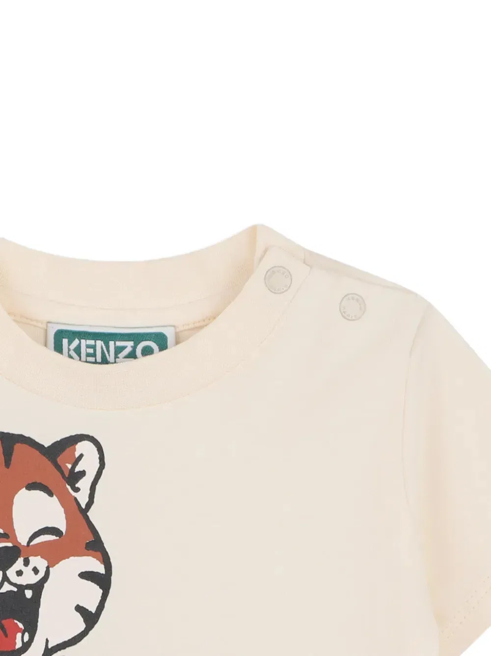 Футболка Tiger Kenzo Kids, цвет Cream White — фото 3