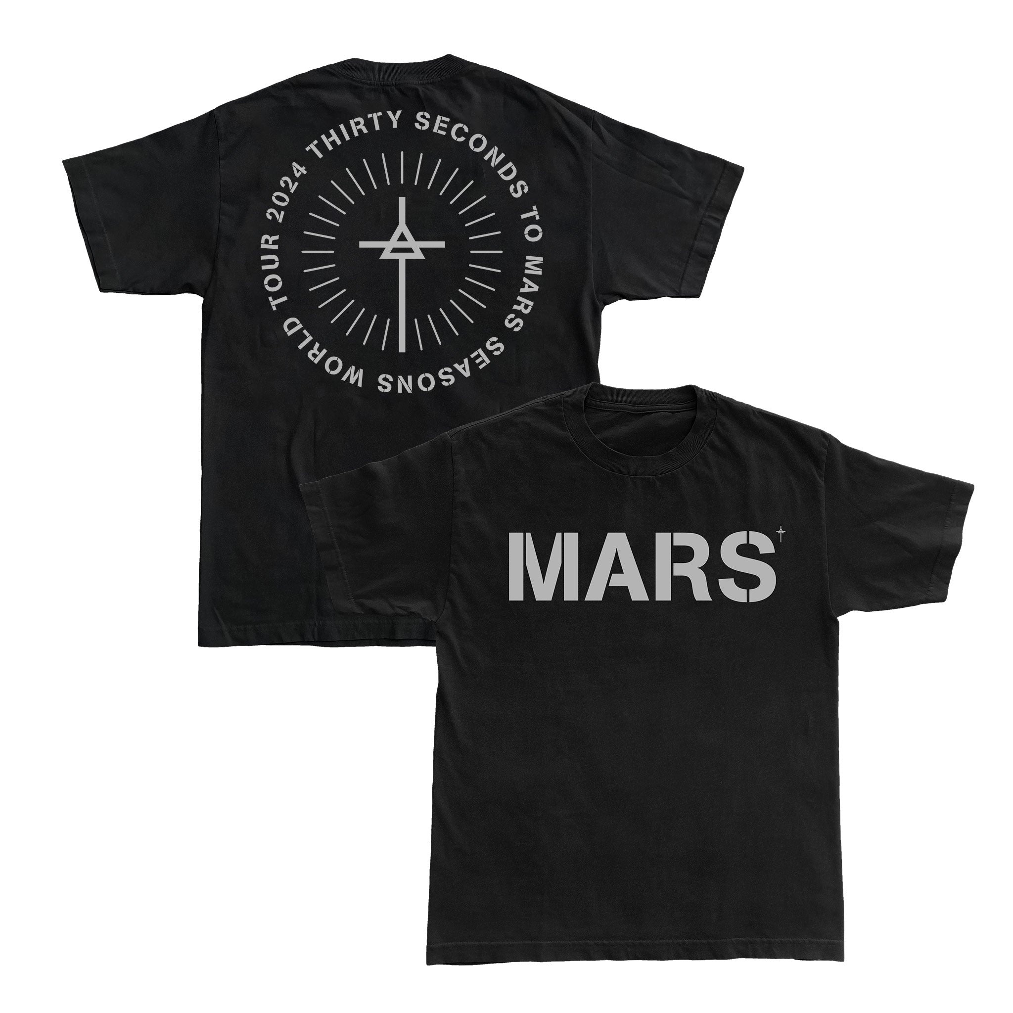 Футболка унисекс Thirty Seconds to Mars Seasons Tour 2024 Metallic Mars, черный — фото 3