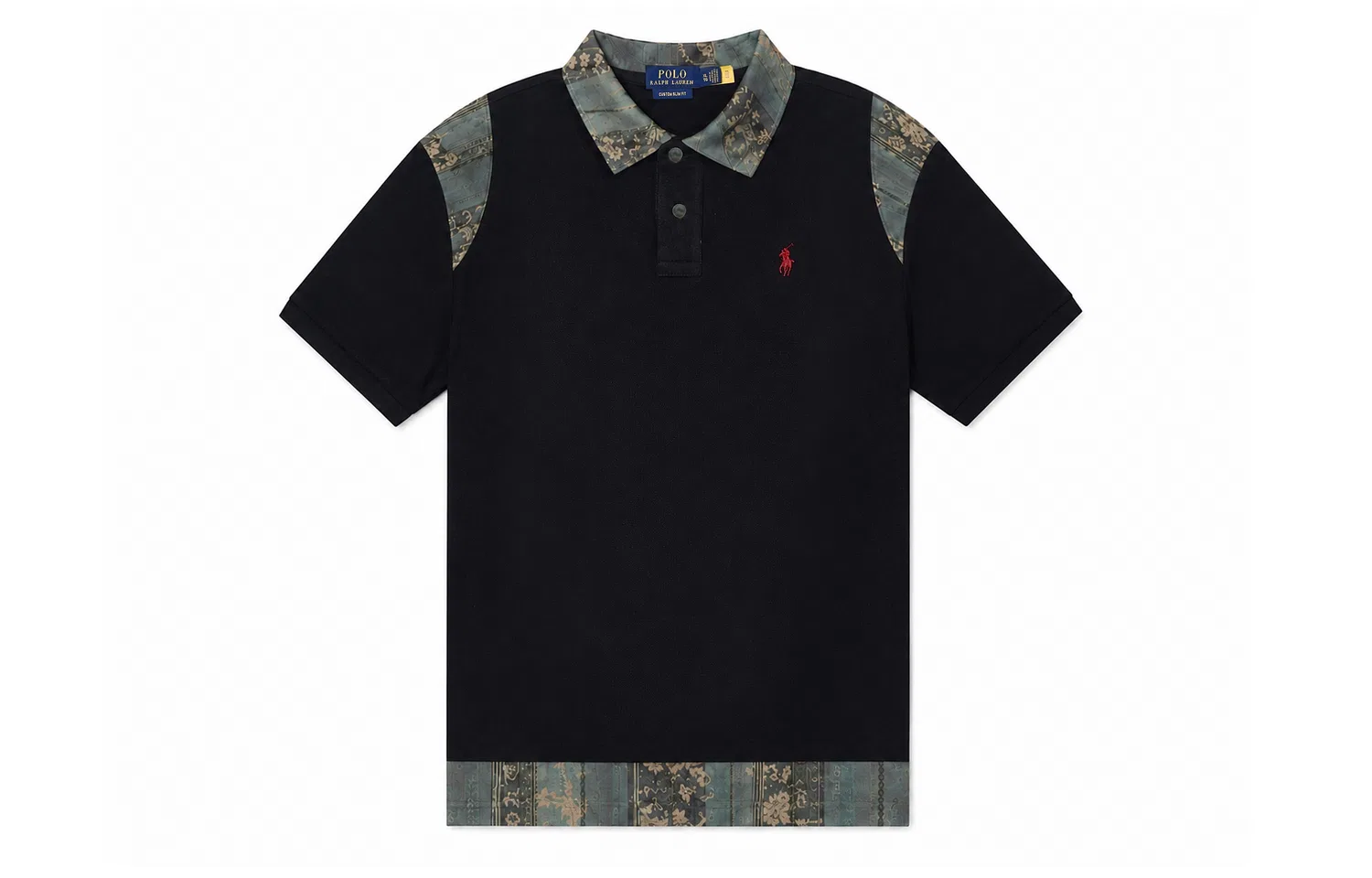 Мужское поло с воротником, прямого кроя, с принтом Brown Line Dash-Black, Polo Shirts Men's Polo Collar Moderate Straight Fit, Polo Ralph Lauren — фото 4