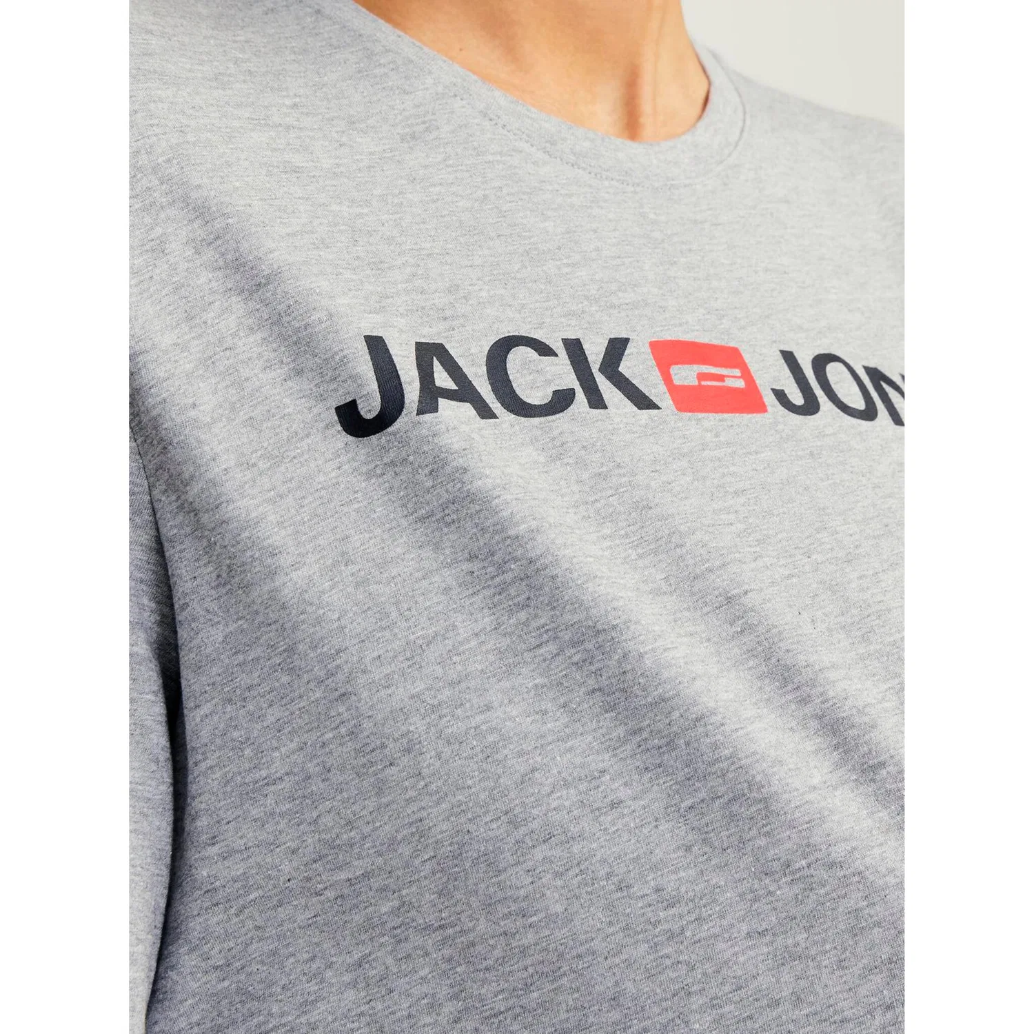 Детская футболка с принтом Jack & Jones, Light Grey Melange — фото 3