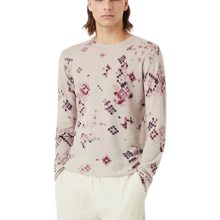Мужской кашемировый свитер с принтом FW22 Knitwear EMPORIO ARMANI, Beige Yellow — фото 3