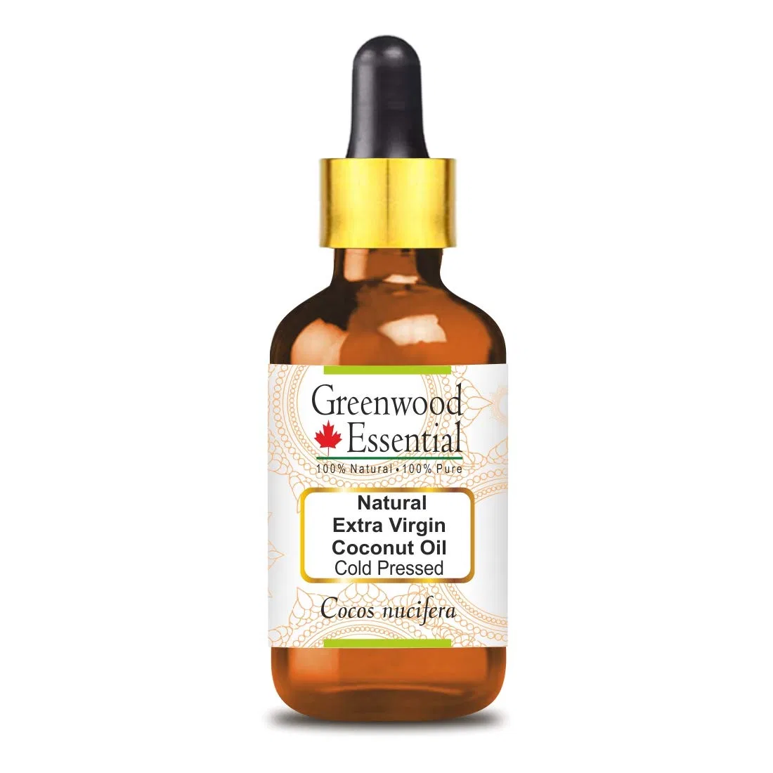 Масло для тела Coconut Oil, Greenwood Essential, 50 мл, Pure Natural Extra Virgin