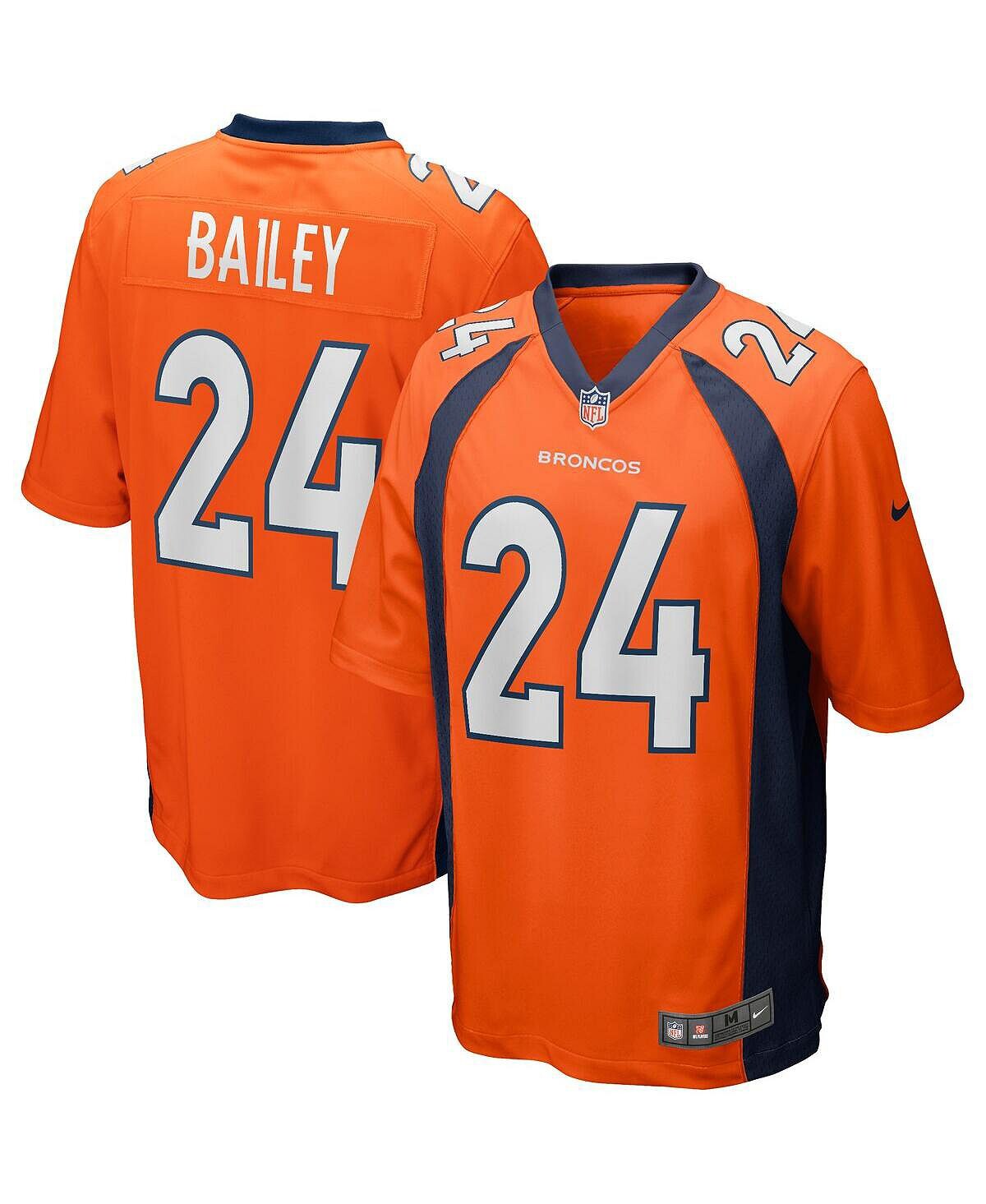 

Мужская футболка champ bailey orange denver broncos game для пенсионеров Nike