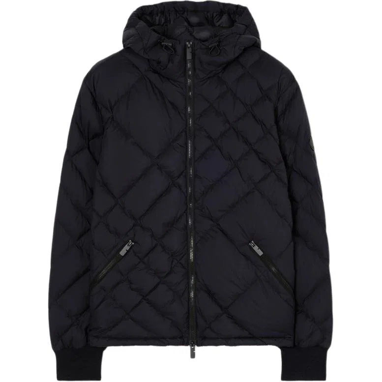 Мужской пуховик с капюшоном Marine Blue Burberry, Marine Blue