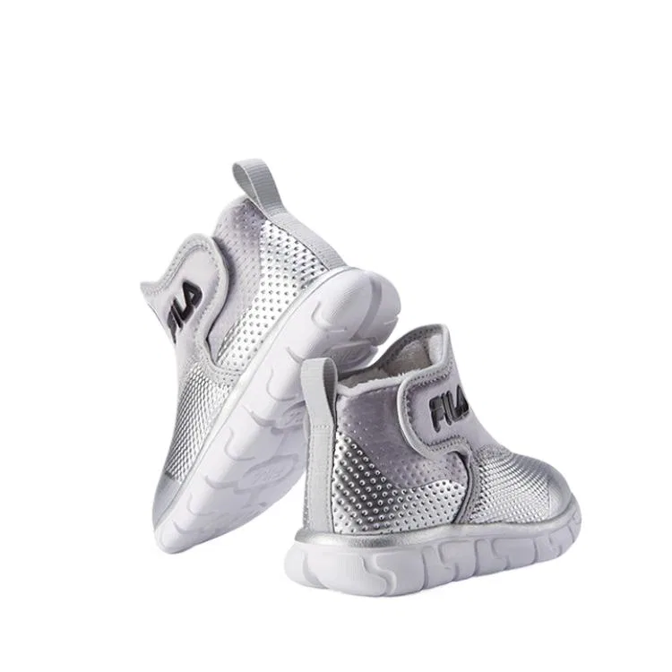 Детские утепленные ботинки с принтом FILA KIDS, Silver/FILA White — фото 3