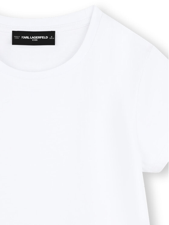 Платье на каждый день обычный крой Z30454 D Karl Lagerfeld Kids, белый — фото 3