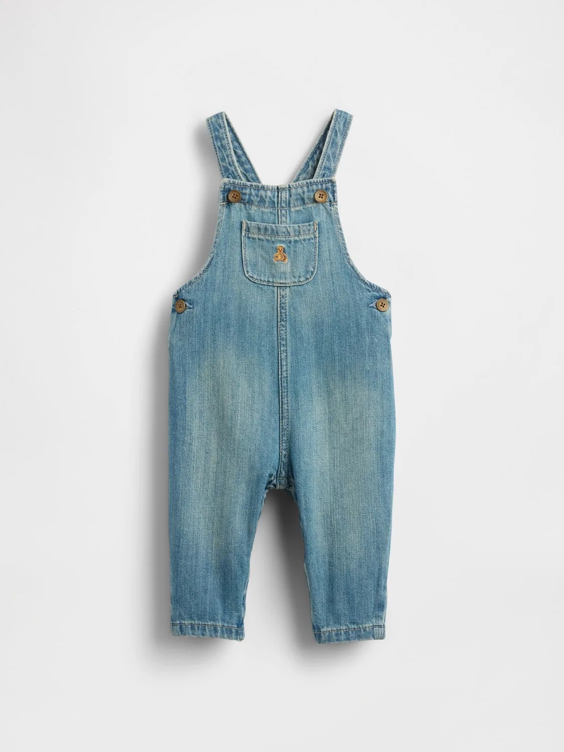 Комбинезон джинсовый Gap Medium Wash Denim Overall, средняя стирка