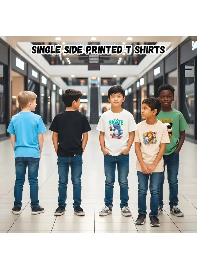Комплект футболок с принтом для мальчиков, 5 шт, Printshop4Me, комбо 4 — фото 4