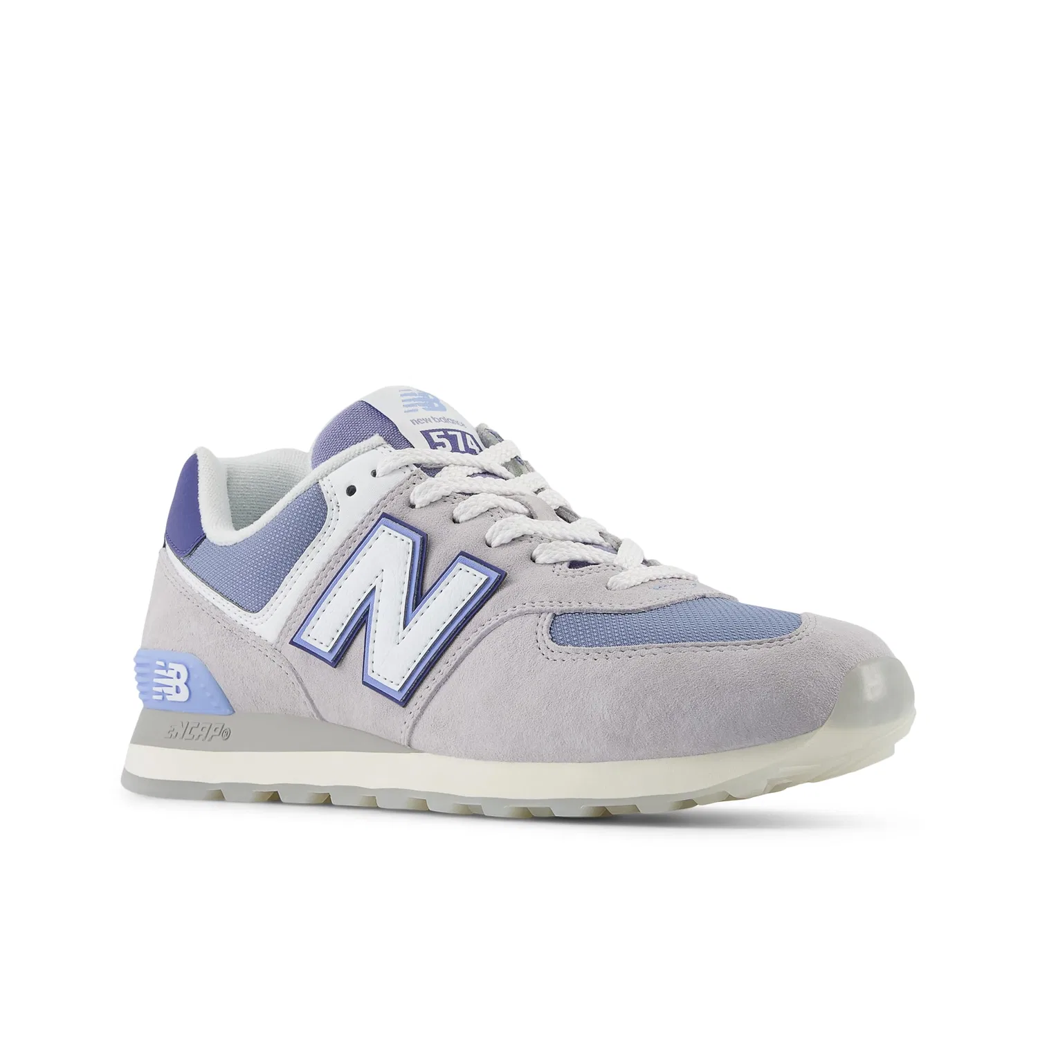 Детские кроссовки для мальчиков с замшевым верхом 574 V2 New Balance, Pearl Grey White Nb — фото 3