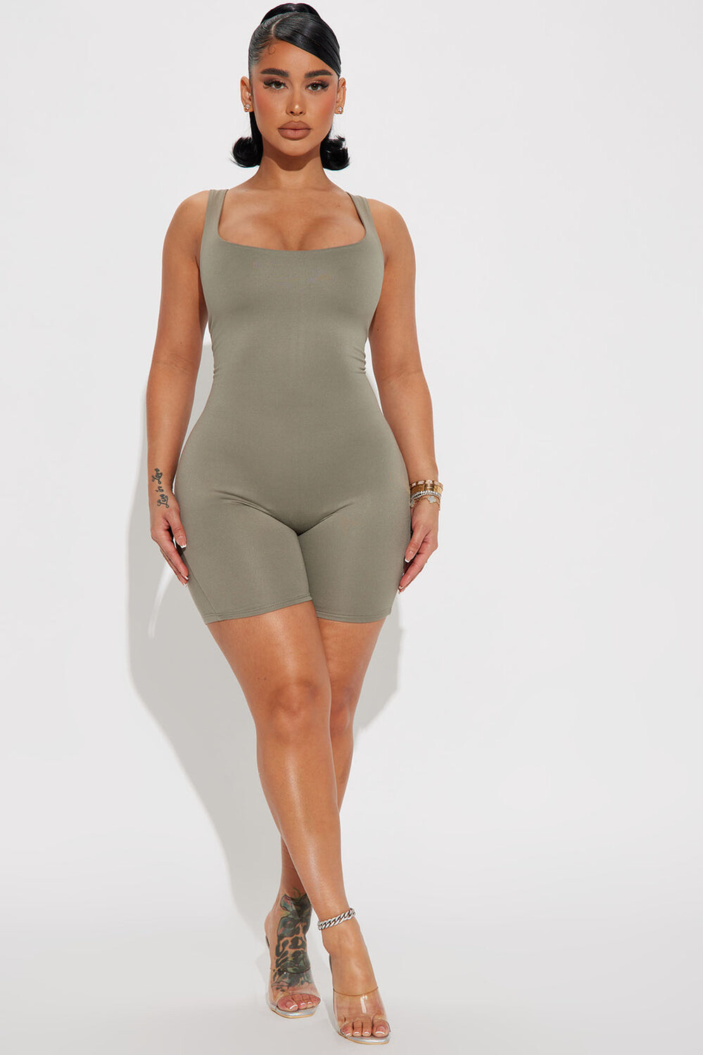 

Комбинезон Fashion Nova JR49771, оливковый