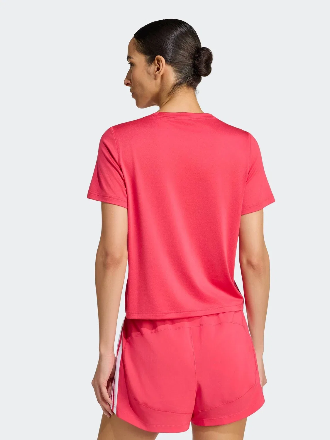 Футболка с круглым вырезом Workout Essentials adidas, темно-розовый — фото 2
