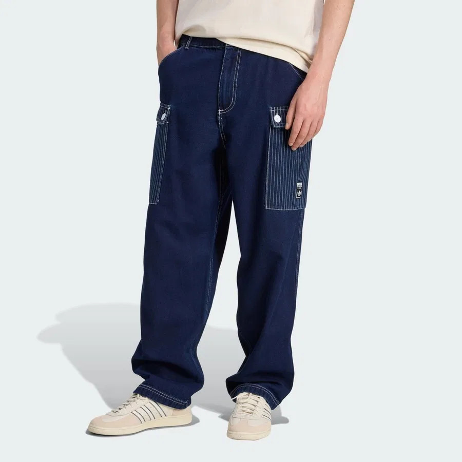Штаны карго свободного кроя Wabash Loose Kargo Pantolon adidas, Синий