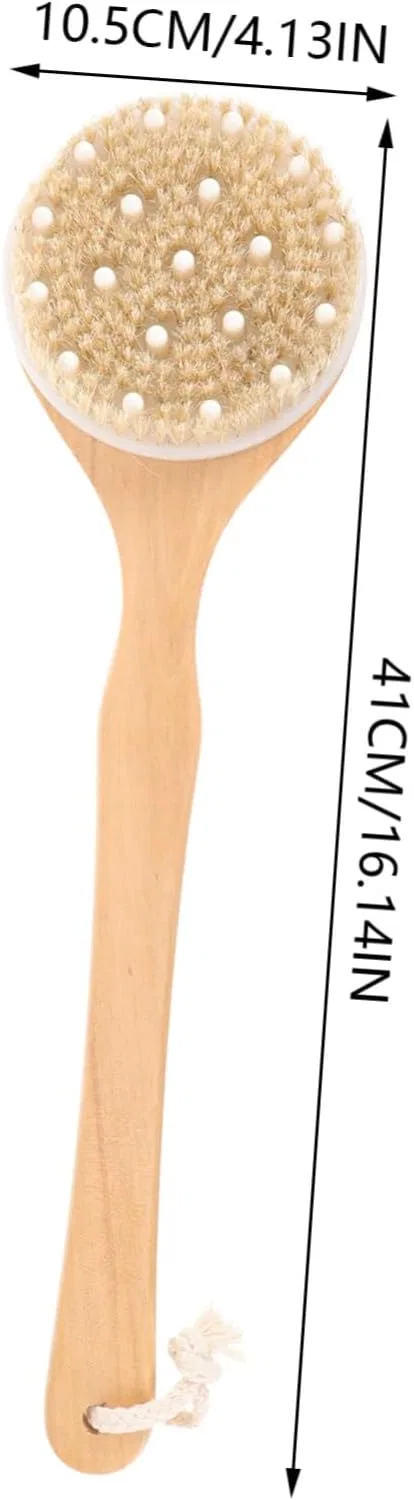 Щетка для тела с длинной ручкой, Beatifufu, 41x10.5x3.5 см — фото 4