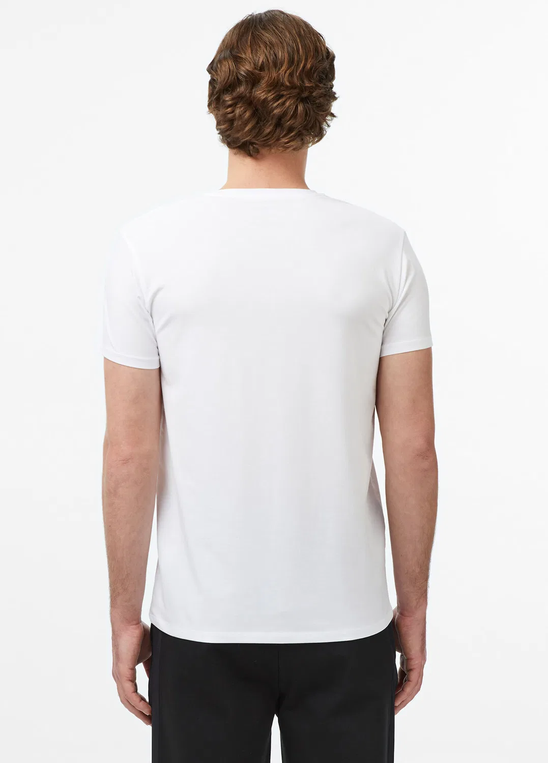 Футболка Lacoste V-образный вырез Slim Fit, белый — фото 2