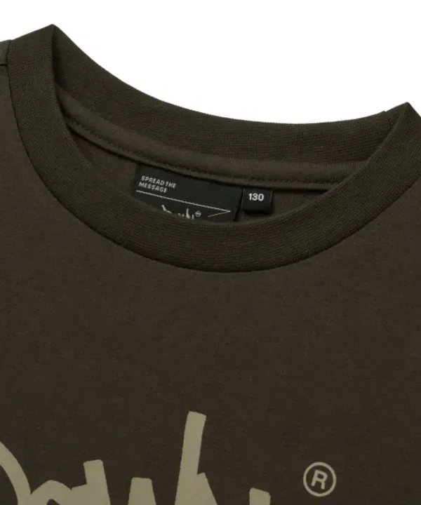 Футболка с принтом, Kids delivery tag tee, Brownbreath Kids, коричневый — фото 4