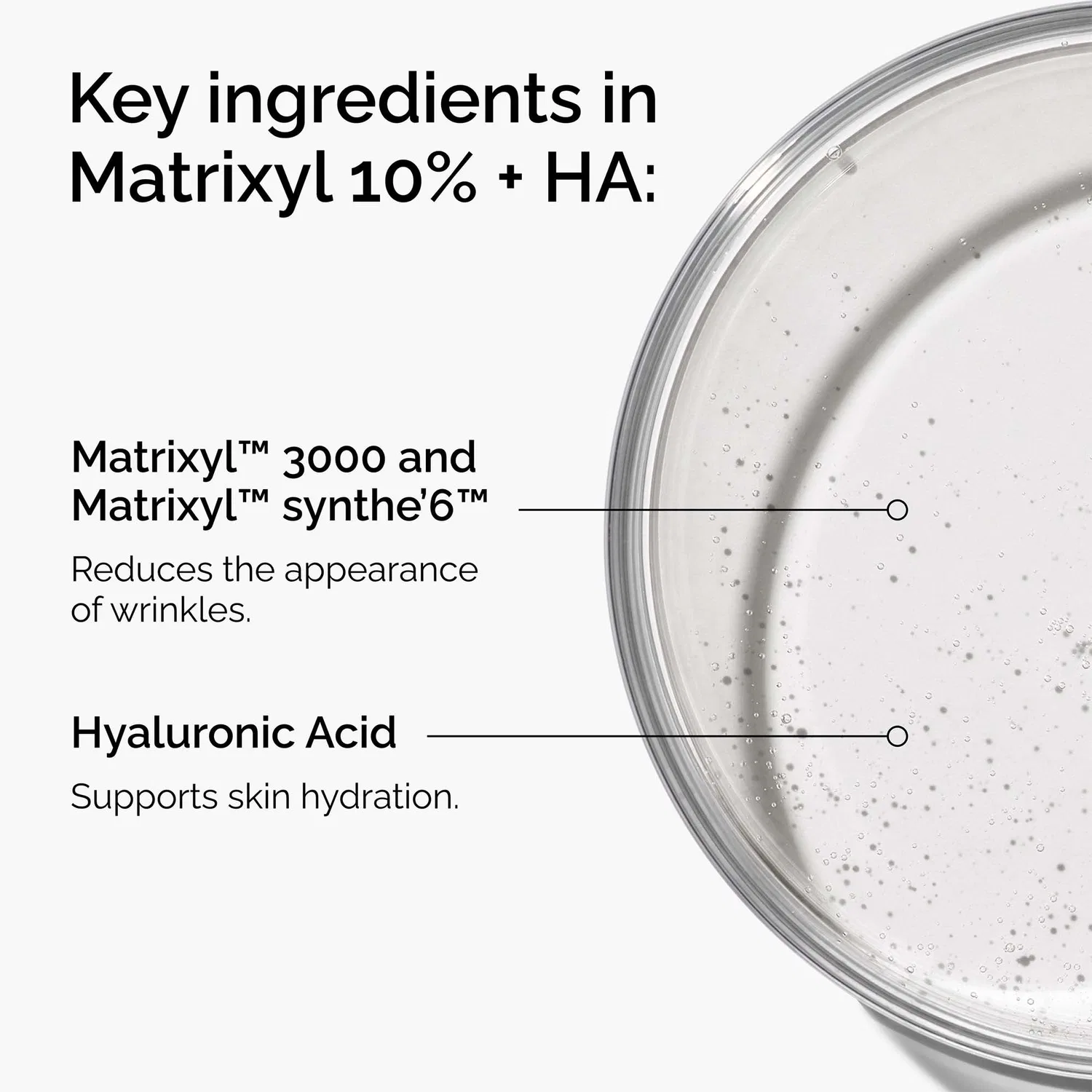 Сыворотка для лица с пептидами Matrixyl 10% + HA High Strength Peptide Formulation The Ordinary, 30 мл — фото 4