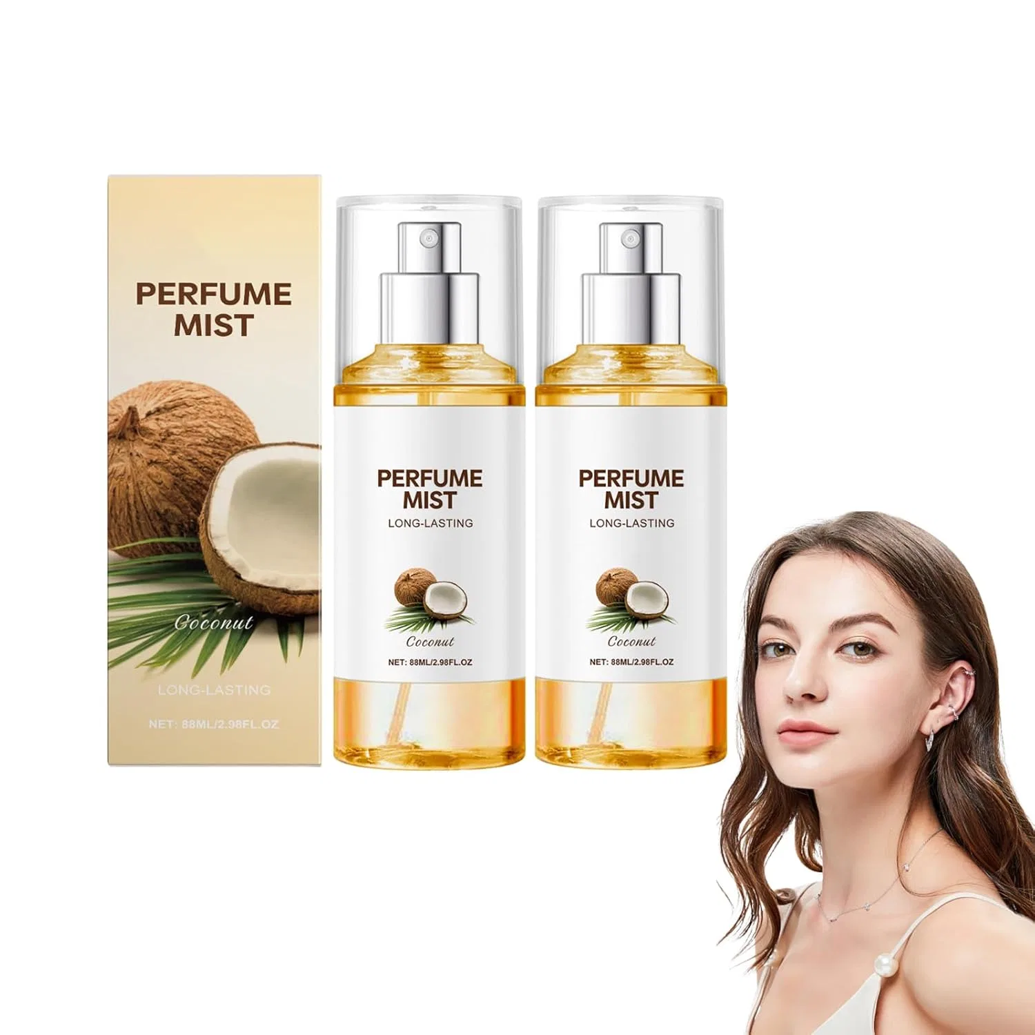 Спрей для тела Vanilla Coconut, VKaoess, 2 флакона, 88 мл