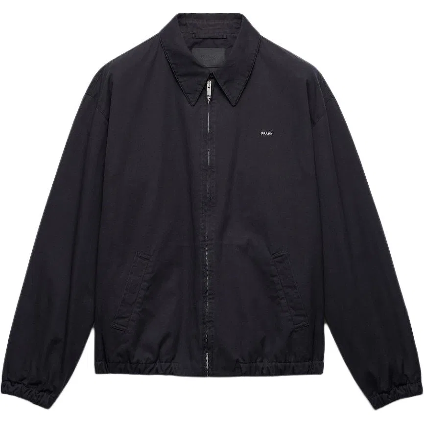 Мужская куртка с лацканами умеренного прямого кроя PRADA, Black