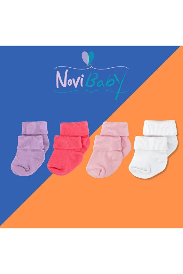 Детские носки для новорожденных из бамбука 4 шт Novibaby, Multicolor — фото 2