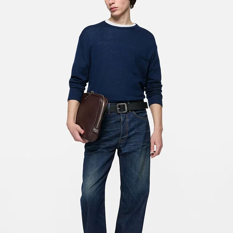 Мужской кашемировый свитер с круглым вырезом Acne Studios, Ink Blue — фото 4