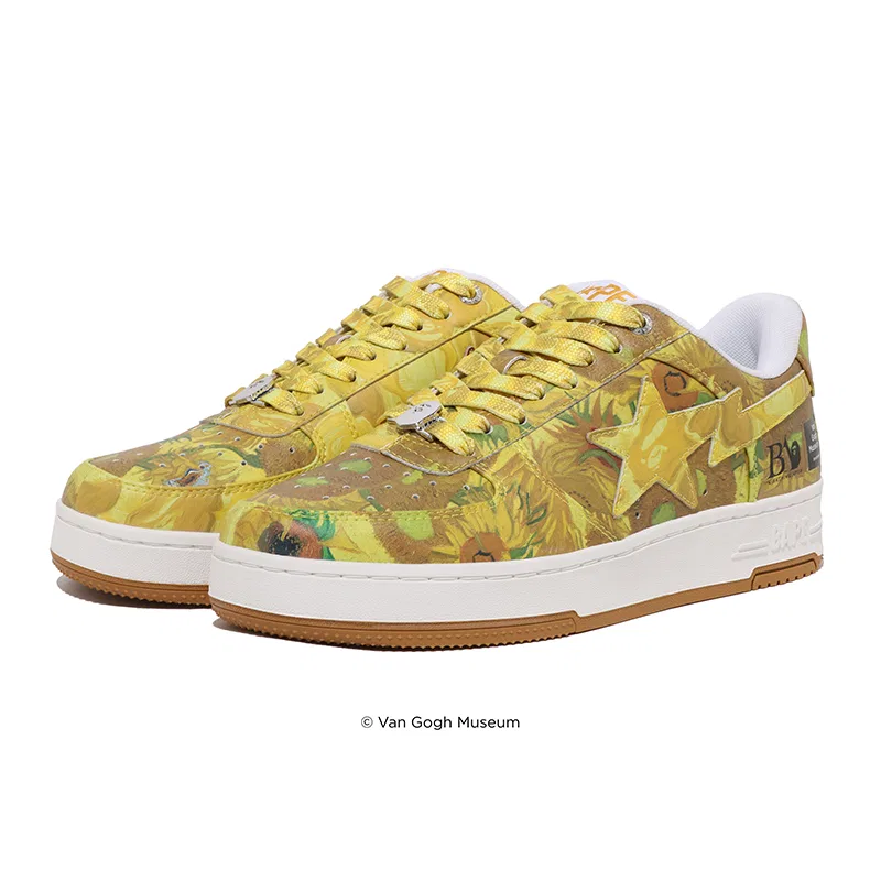 Детские низкие кеды для скейтбординга A BATHING APE, Yellow YEX — фото 2