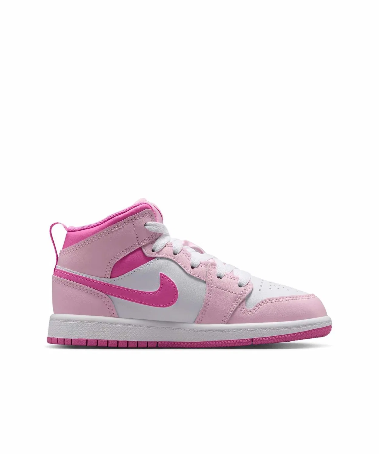 Детские кроссовки с высоким берцем Jordan 1 Mid Little Kids' Shoes JORDAN BRAND, Pink Foam — фото 3