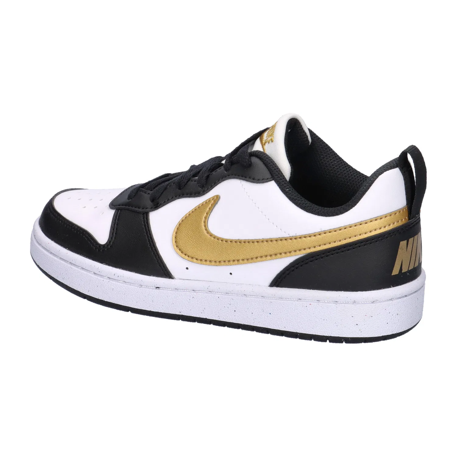 Детские кроссовки с рециклированным материалом Court Borough Low Recraft Nike, Schwarz / Gold — фото 3