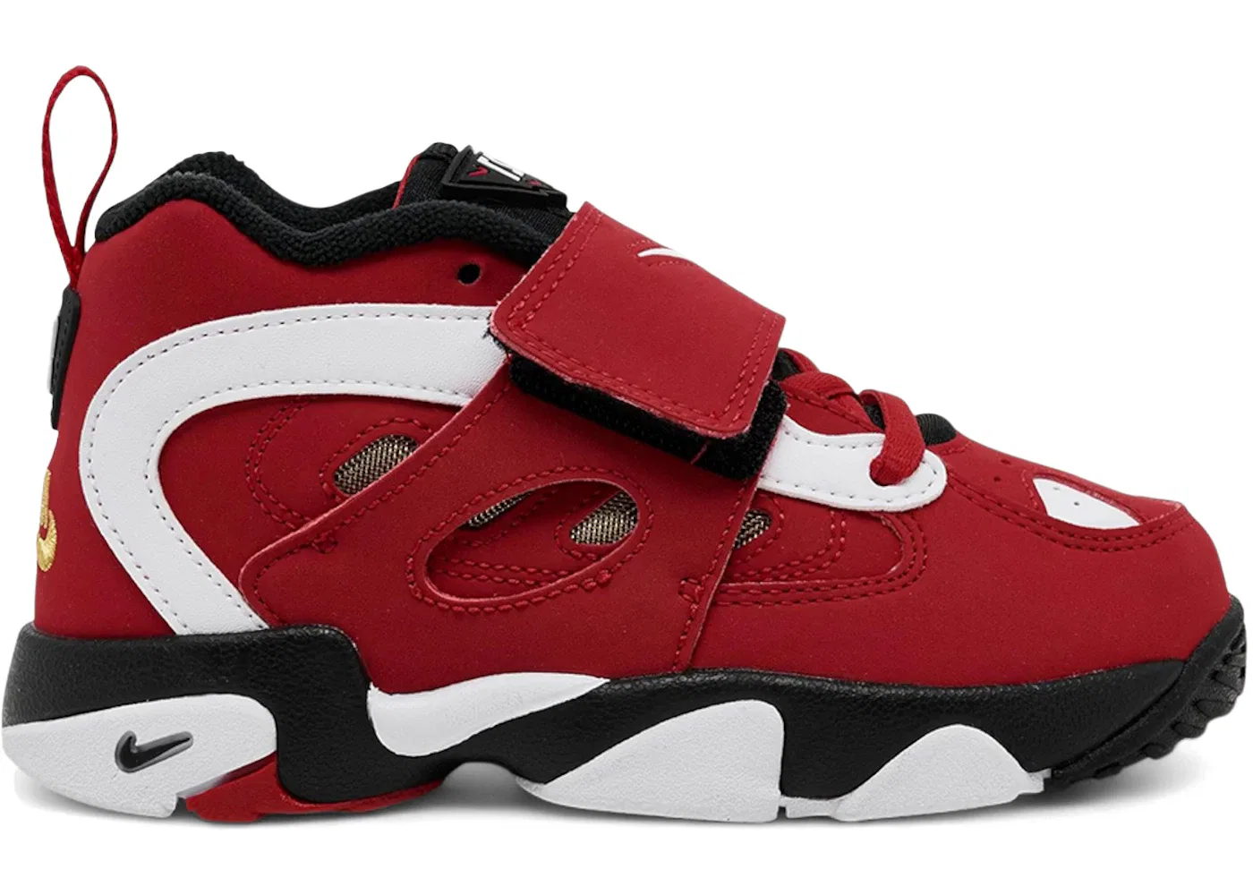 Детские кроссовки Lifestyle Nike Air Diamond Turf 2, Fire Red/White/Black/Metallic Gold