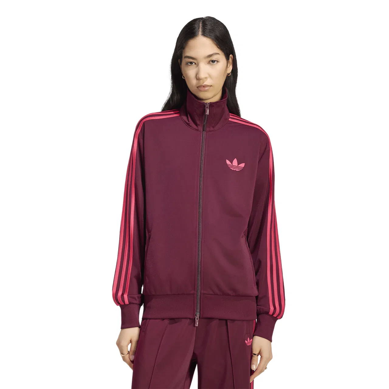 Женская куртка Firebird Classic Loose Track Top Adidas, цвет Maroon/Power Pink