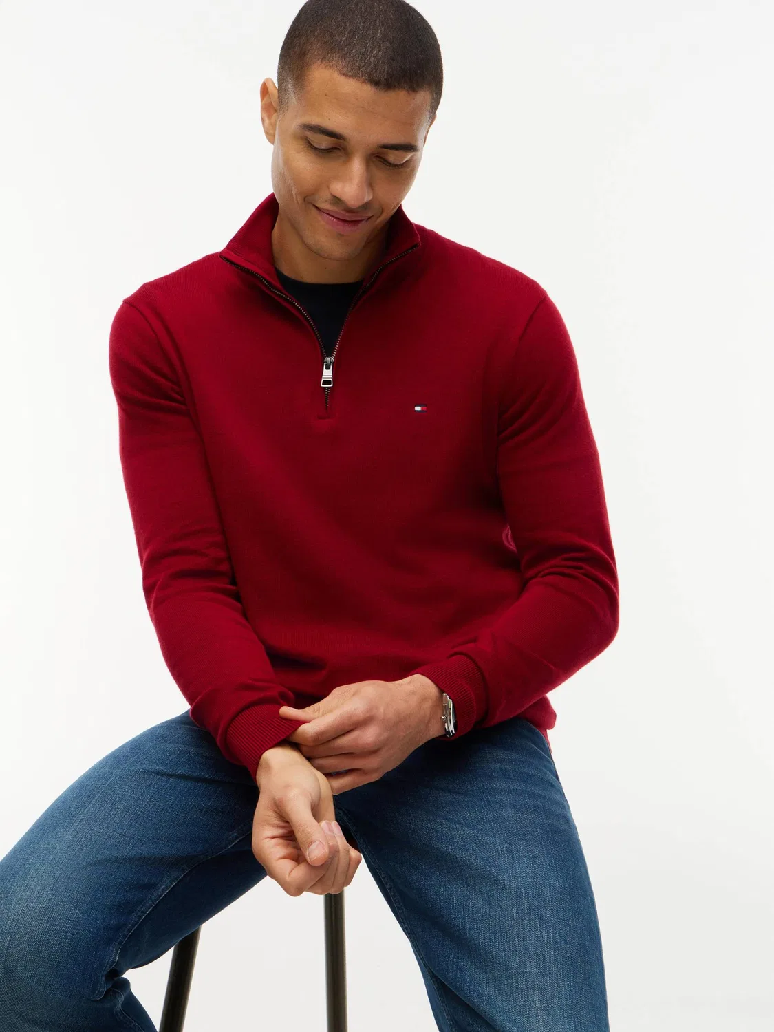 Свитер с молнией Tommy Hilfiger, Rosso — фото 4