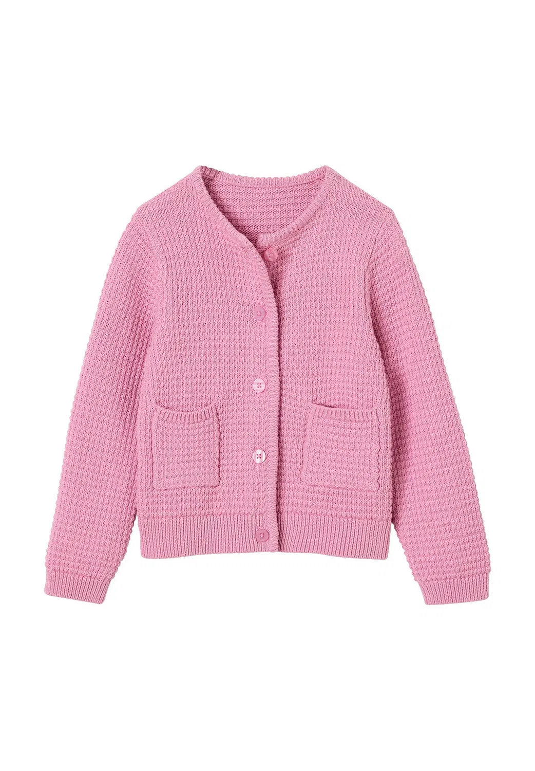 Strickjacke mit taschen mädchen, Musterstrick - кардиган Vertbaudet, Lila